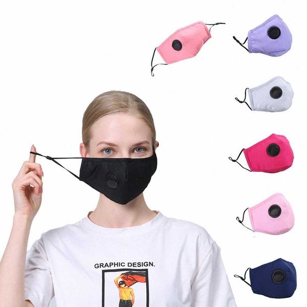 

valve face dust cotton pm2.5 with washable mouth masks for women men reusable mask protective fashion shield wst18