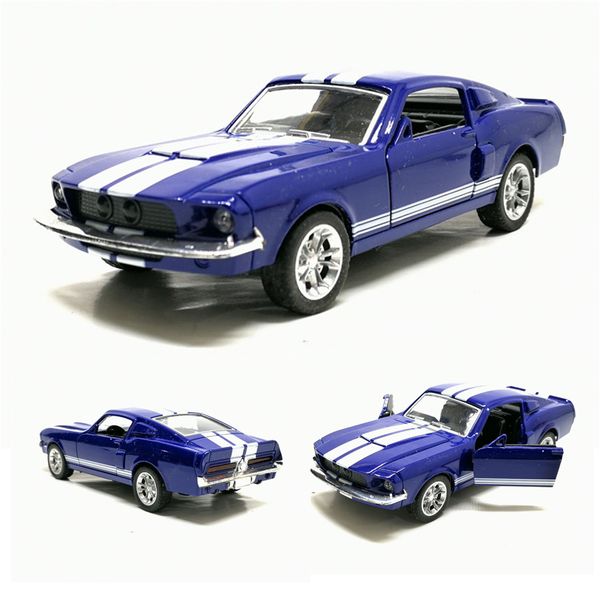 

1:36 ford mustang gt 1967 gt500 alloy car model display pull back children's toy gift ing