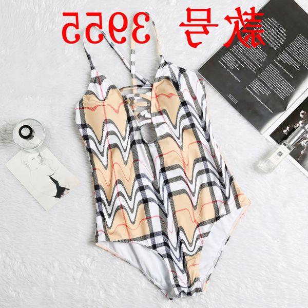 

20 swimsuit open back plaid sports sling one piece