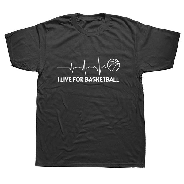 

i live for basketballer heart beat pulse boyfriend funny graphic fashion new short sleeve o neck sport hooded sweatshirt hoodie men t shirt
