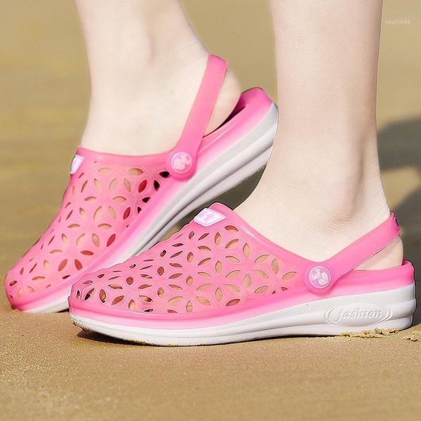 

summer women sandals hollow flat shoes female slip on sandals fashion soft light slides lady comfortable beach shoes size 36-411, Black