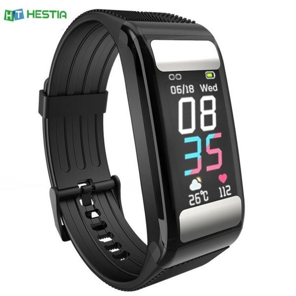 

t9 ecg wristband + ppg smart waterproof watch ip67, with charging clip and touch controljk