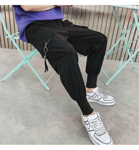 

ins super tight radish overalls, turnip men's overalls fashion brand loose pants korean hip hop leggings radish pants 9pczr, Blue