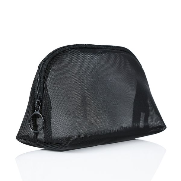 

envases cosmeticos portable nylon bag mesh personality shell shape travel toiletry zipper clear cosmetic bags with handle