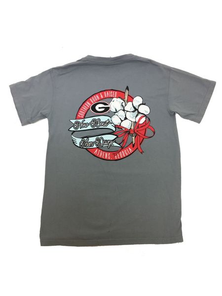 

sport straight o-neck short sleeve tee shirt homme tshirt men funny georgia bulldogs cotton bolls comfort color t-shirthipster tee