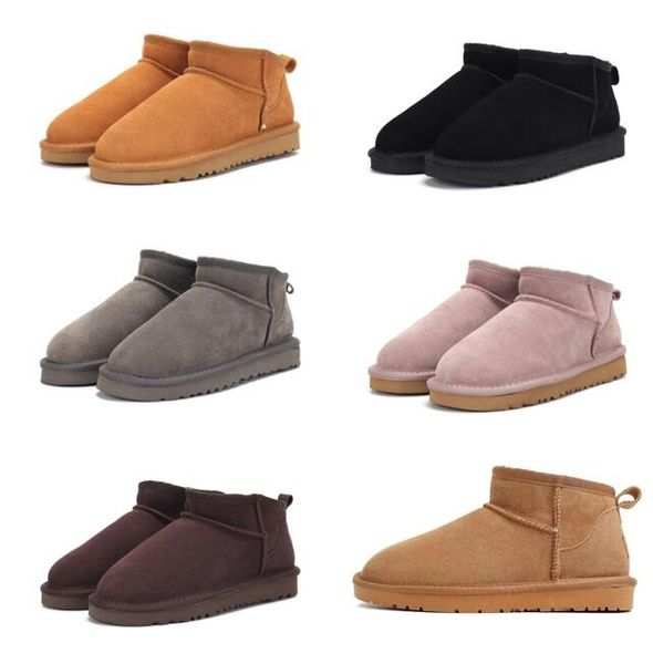 

2022 sell min short u5854 women snow boots keep warm boot sheepskin plush soft boots with card dustbag aus 5a quality, Black