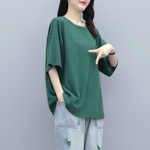 

big size women's fashion suit women's 2020 summer new loose and jeans short sleeve casual jeans two piece suit ksp7e, Gray
