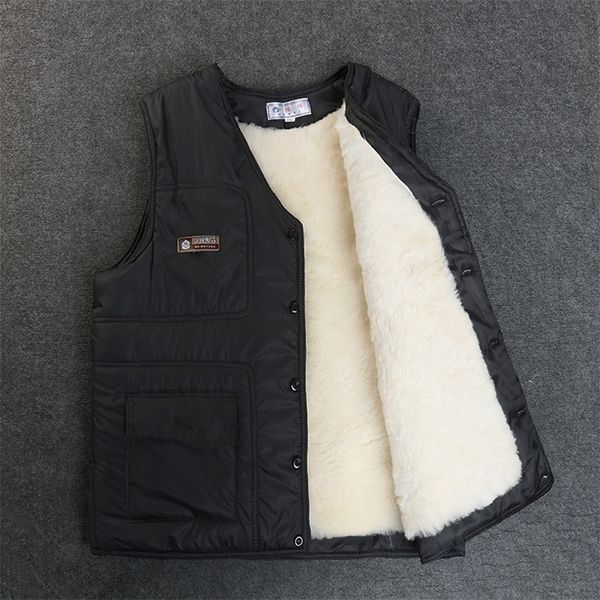 Colete de inverno de inverno real pele de pele curta casacos engrossar manter quente novo colete de alta qualidade shorn sheatkkin winter casaco 201120