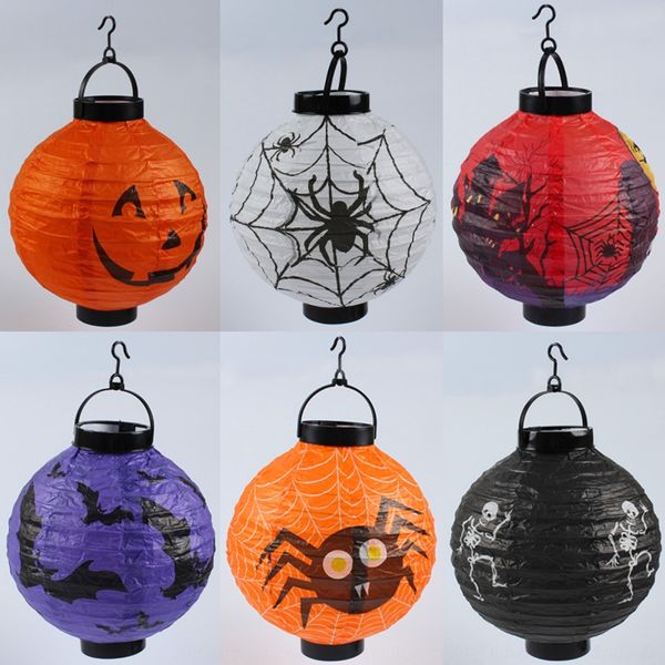 

boyps halloween paper horror ghost festival lantern pumpkin decoration held light folding hand led spider bat pumpkin lantern yt0qv
