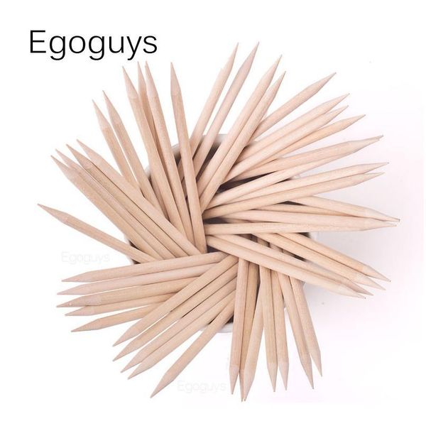 

100pcs women lady double end nail art uv gel wood stick cuticle pusher dead skin remover removal manicure care pedicure qylved