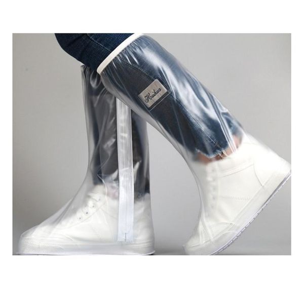 

rain boots women high tube waterproof layer reinforced ring thickened bottom rainy weather waterproof men shoe covers jllacu