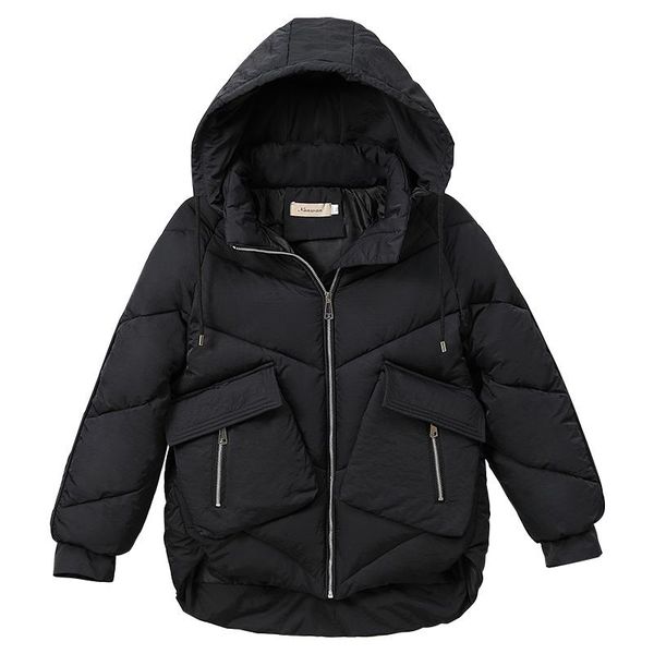 

winter down cotton jacket women long coat parkas thickening female warm clothes fur collar kg-656, Black