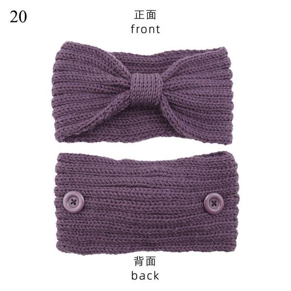 

winter elastic wool knitted women headband button wide head wrap mask holder bandage stretch turban hairband hair accessories q bbydfm