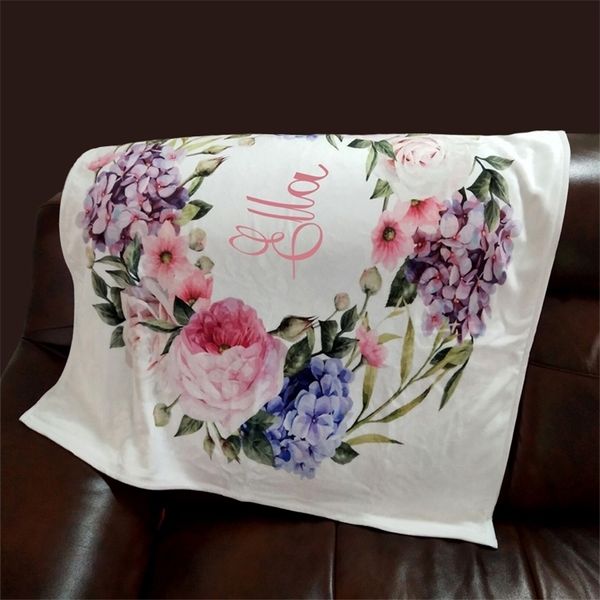 

baby blanket swaddling for baby blankets newborn name personalised coral fleece knitted blanket baby birthday anniversary gift lj201014