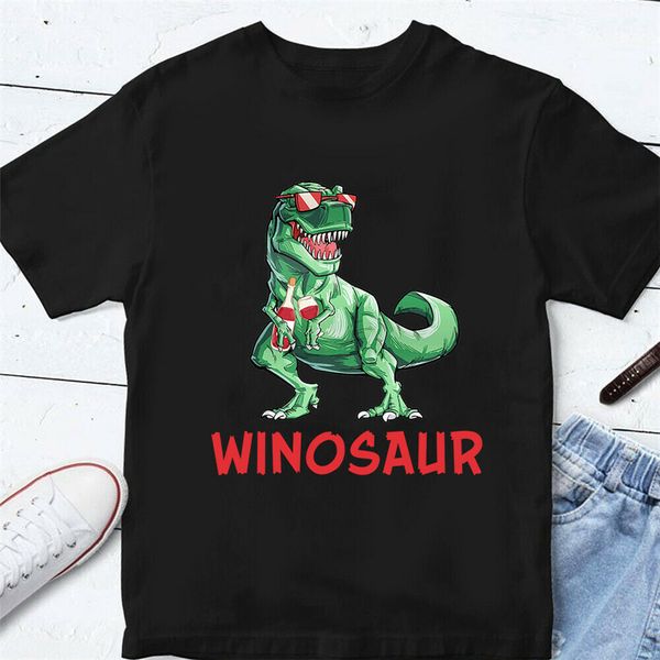 

winosaur dinosaur drinking wine glasses t-shirt loose size ajax funny tee shirt sport hooded sweatshirt hoodie