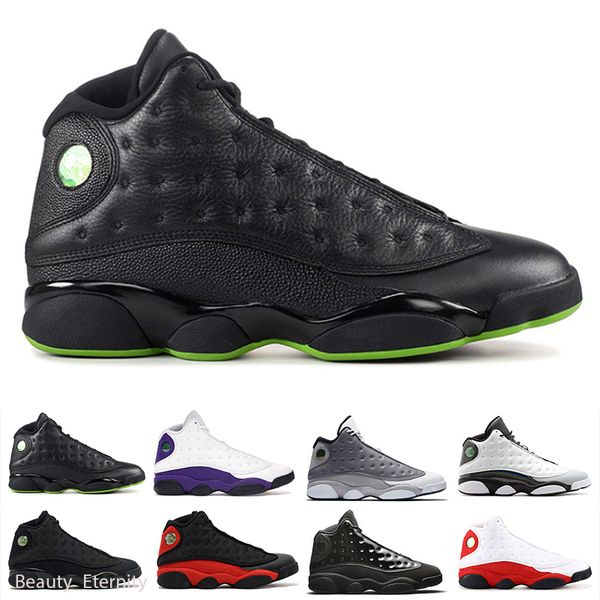 

13 13s retro cap and gown men basketball shoes reverse he got game island green bred court purple wolf grey unc sneakers