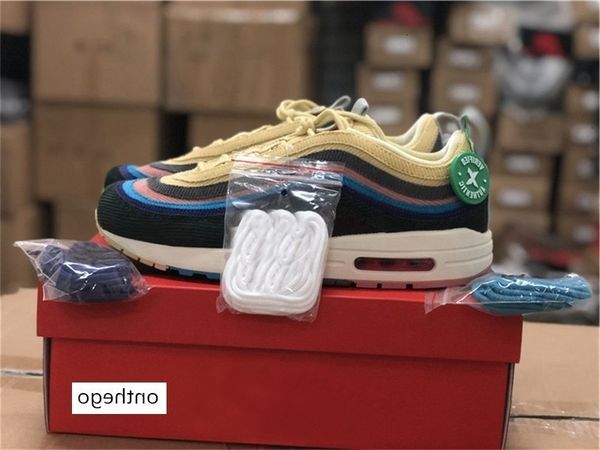 

authentic sean wotherspoon x 1/97 vf sw release running shoes mens trainers lemon corduroy rainbow sneakers with original box