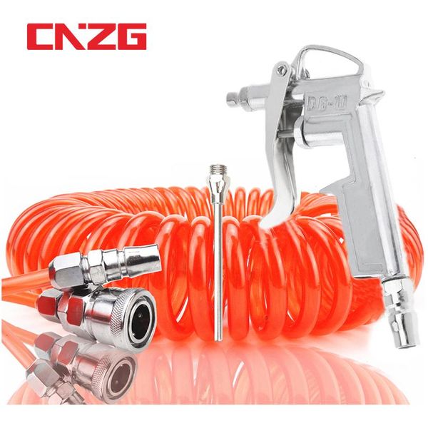 

высокое давление очистки распылительной пистолет воздушный удар компрессор пыли 1/4 \ "пневматический воздушный шланг спиральная трубка труб