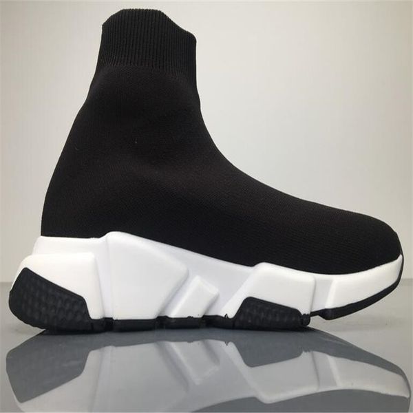 

with box 2019 designer socks speed trainers knit paris sock shoe sock knit triple s boots trainers runner sneakers size 36-45 men women k004, Black