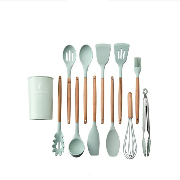 

9pcs/11pcs tools kitchen utensils set kitchenware silicone non-stick spatula spoon cooking tool utensilios de cocina