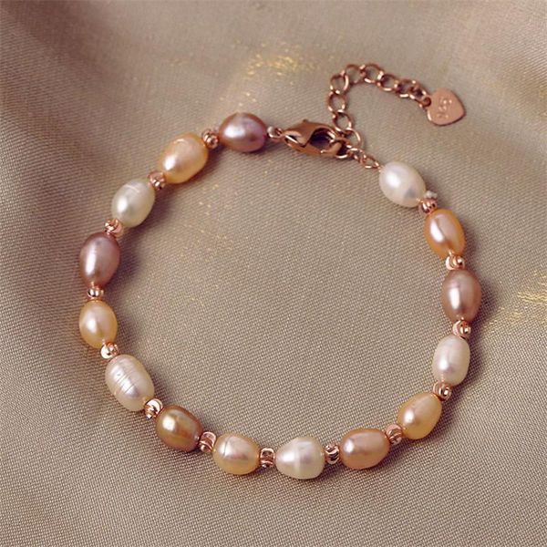 

classic original design exquisite natural pearl simple bracelet woman fashion new luxury jewelry anniversary gifts, Black