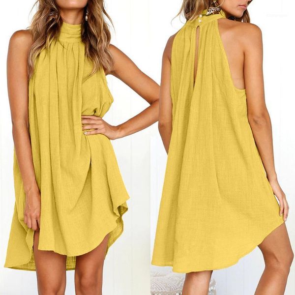 

kancoold dress fashion womens holiday irregular dress ladies summer beach bohe sleeveless party women 2018jul191, Black;gray