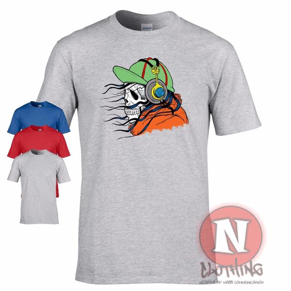 

dj skull t shirt club music dance rave retro edm festival deejay short sleeve man tshirt sport hooded sweatshirt hoodie