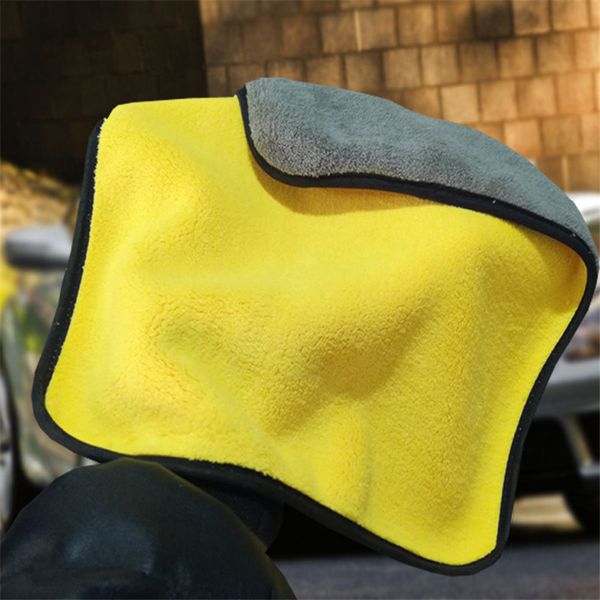 

car wastowel care polishing wash towels plush microfiber washing drying towel strong thick plush polyester fiber car cleaning cloth 4.7