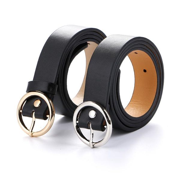 

новые ремни круглых пряжек металлического круга для женщин прекрасного большого кольца украшенного пояса женской моды женщина черный пояс ре, Black;brown