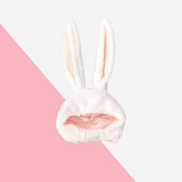 

headwear cartoon animal hat movable ear plush cute hat for women girls (black)1, Yellow