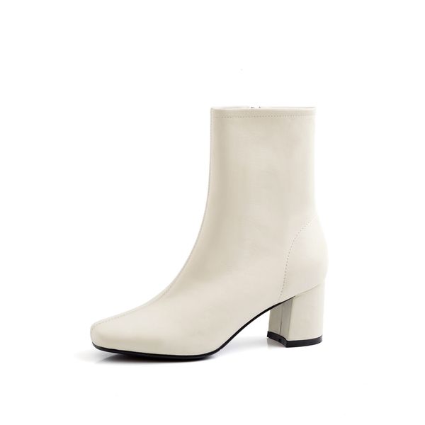 

nnatural 2021 woman autumn thin pigskin boots outdoor lining 2d70, Black