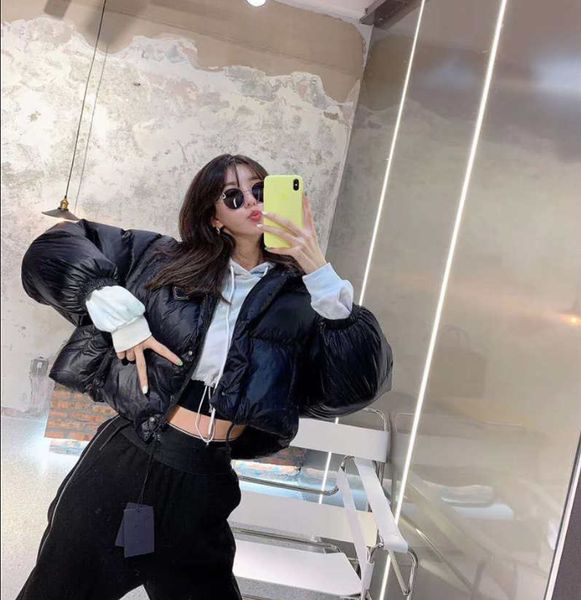 

20fw women jacket down parkas coat winter style slim corset thick outfit jackets pocket outsize lady warm coats 2 colors size s-l, Black