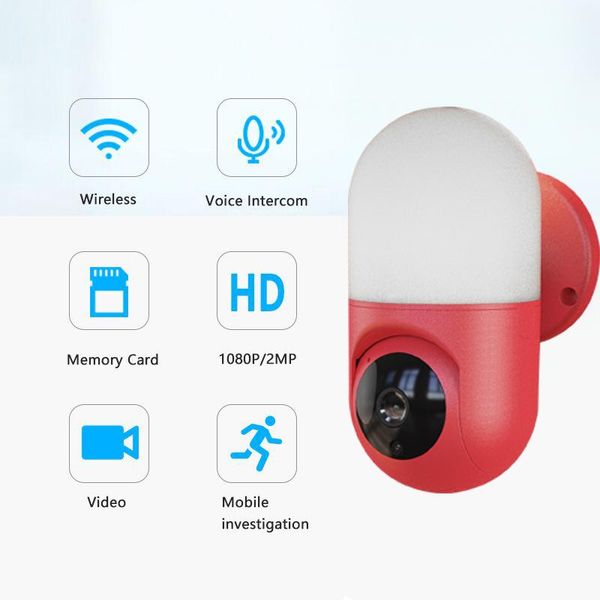 

home security wifi ip camera 1080p wall lamp wireless cctv video surveillance camera ai human detect night vision q100 yoosee
