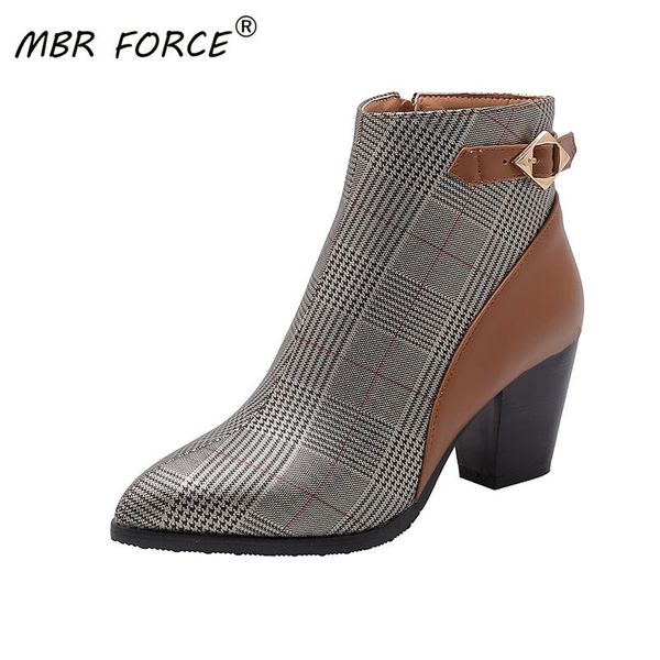 

mbr force fashion arrivals soft pu ankle boots women comfortable boots for ladies spring autumn woman shoes large size 34-43, Black