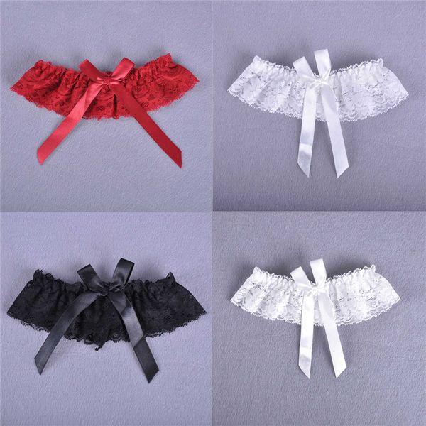 

new big bow lace ring intimates harness wedding bridal leg belt garter women garters accessories, Black;white