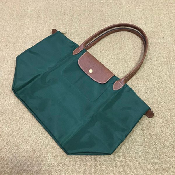 

leathe shoulder bag diagonal female handbag leather medium long handle shopping bag with waterproof nylon cloth and cow leather shopping bag