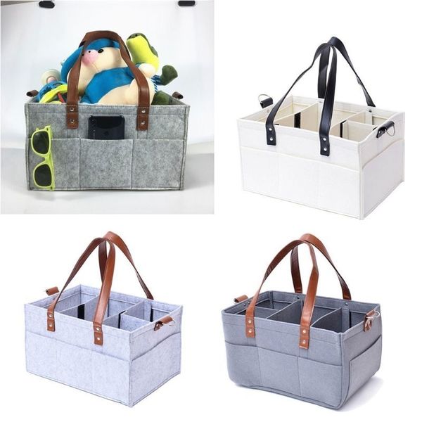 Alta capacità di stoccaggio a strati Nappy Caddy Organizer Baby Box Storage Portable Car Organizer Newborn Essentials Baby Mummy bag 201125