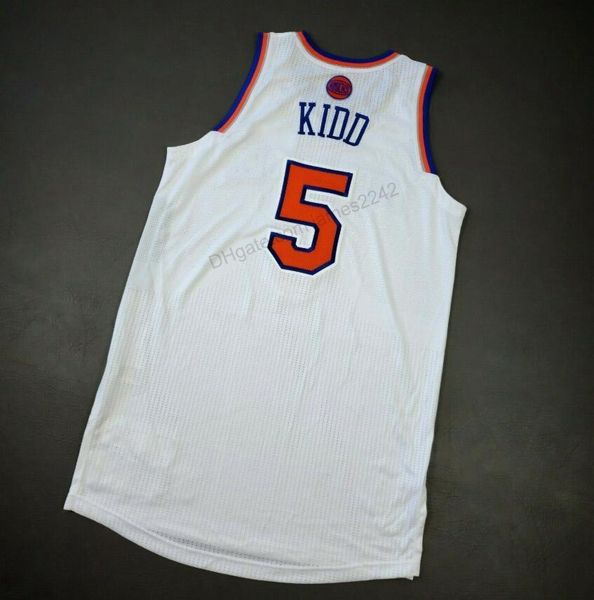

custom #5 jason kidd basketball jersey men's white any size 2xs-3xl 4xl 5xl name or number quality, Black;red