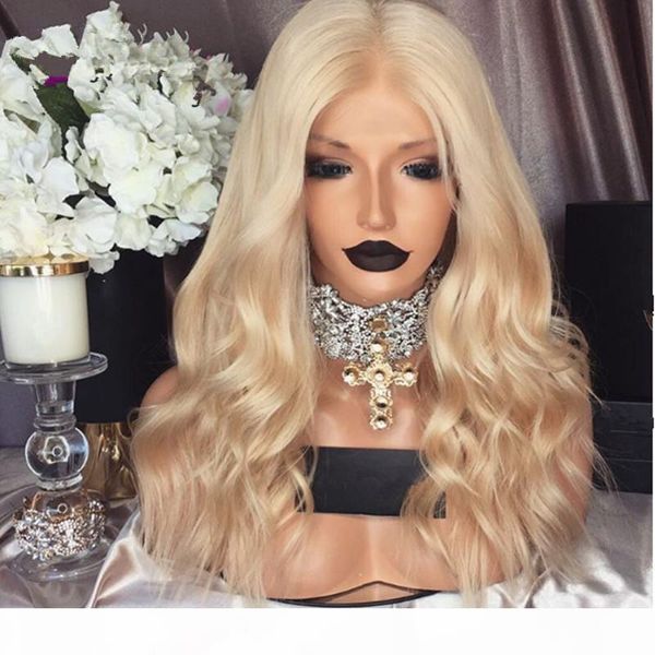 

full lace wigs # 613 straight blond wig is shoes and the baby's hair edge about virgin big wave in front of human hair is human hair 10, Black;brown