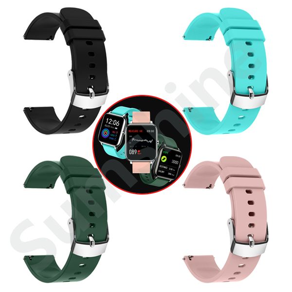 

original silicone wrist smart replacement belt 20mm watchband accessories watch strap for p22 bracelet
