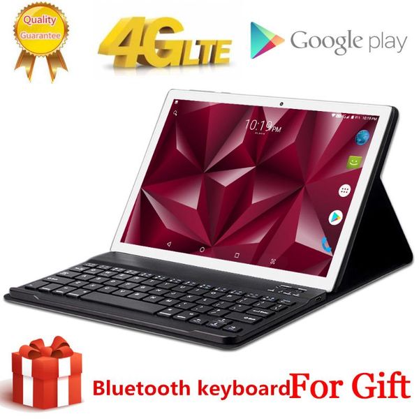 

tablet pc gift bluetooth keyboard tabletr 4g lte 10.1 inch 2.5d 10 deca core mt6797 8gb ram 128gb rom android 8.0 2560*1600