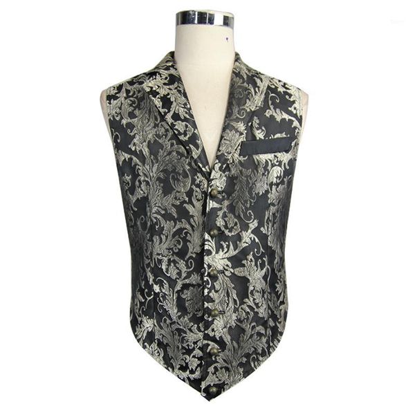 

devil fashion gothic vintage rock sleeveless army uniform embroidered vest for men punk men evening party gentleman vest jackets1, Black;white