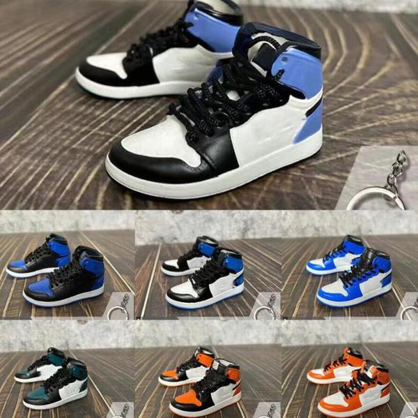 

5 pair 3d sneaker keychain for woman men kids key ring gift fashion shoes keychains car handbag key chain basketball shoes key holder, Silver