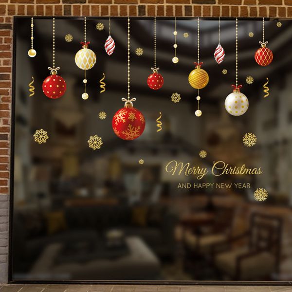 

diy merry christmas wall sticker window glass festival decals santa murals new years