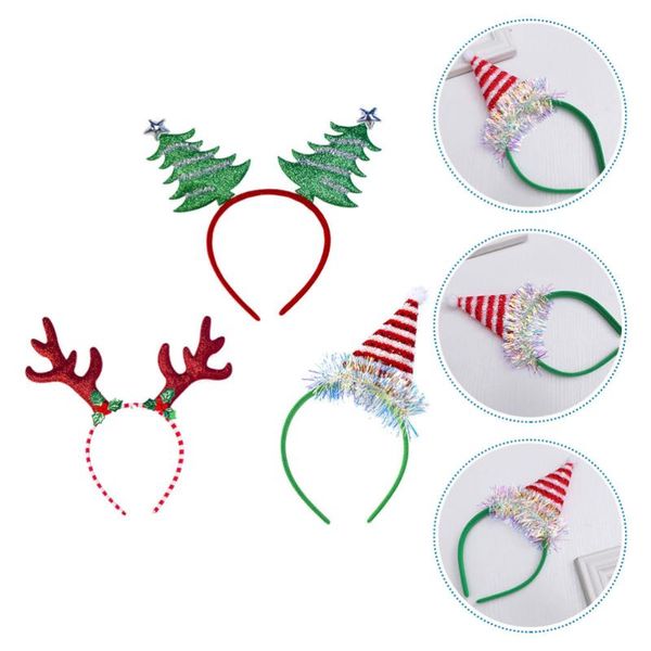 

3pcs creative christmas hat hair hoop christmas adorable antler headdress