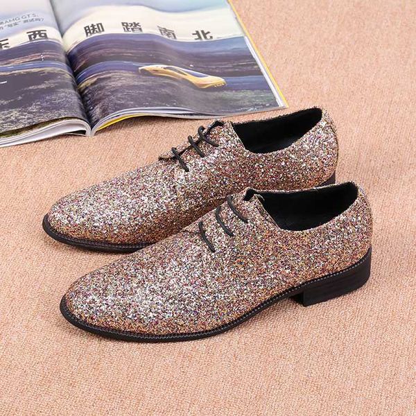 

sequined кожа chaussure homme скольжению на мокасин мужские мокасины повседневный квартиры блеск mens свадебная обувь flat мужчины платье об, Black