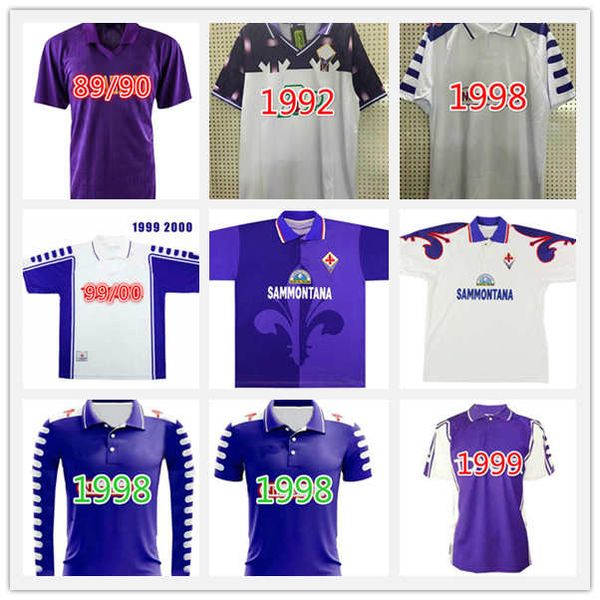 

retro fiorentina batistuta 1998 1999 rui costa 99 00 florence soccer jersey 92 93 football shirt kit camiseta futbol maillot de foot, Black;yellow