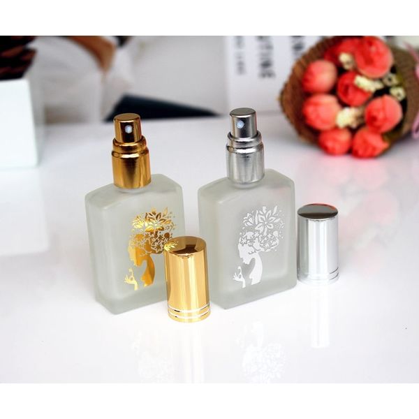 

10pcs/lot frosted glass perfume spray bottle 15ml empty perfume bottles refillable glass sprayer bottle atomizer glass vials 201013