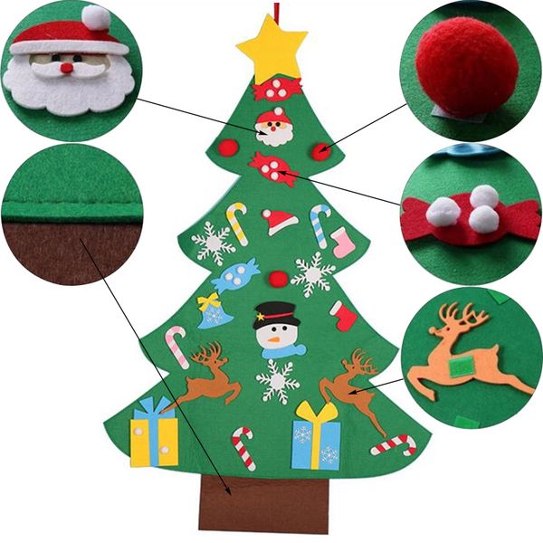 

войлок дерево 1pack рождество 3ft набор diy + съемные украшения гобелен xmas подарки для рождественских украшений