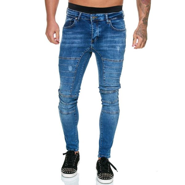 

men's jeans sknny pencil pants joogger men clothing denim blue streetwear trousers casual for